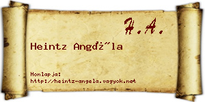 Heintz Angéla névjegykártya